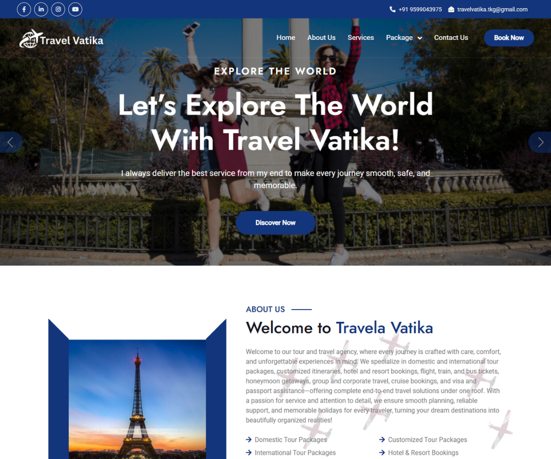 Travel & Tourism Website
